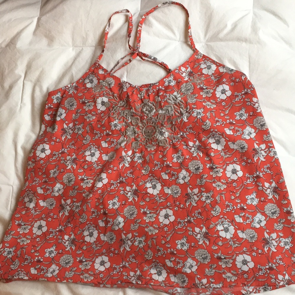 Set of 2 boho Hollister adj strap tanks